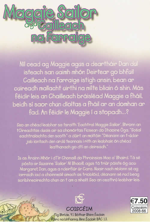 Maggie Sailor agus Cailleach an Fharraige Proinsias Mac a'Bhaird Sceal do phaisti Children's book in Irish