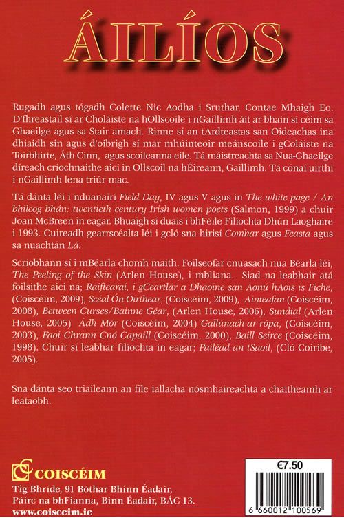 Ailios Colette Nic Aodha Filiocht Gaeilge Danta Poem Poems poetry Irish Prose Poetry from Ireland Irish women poets