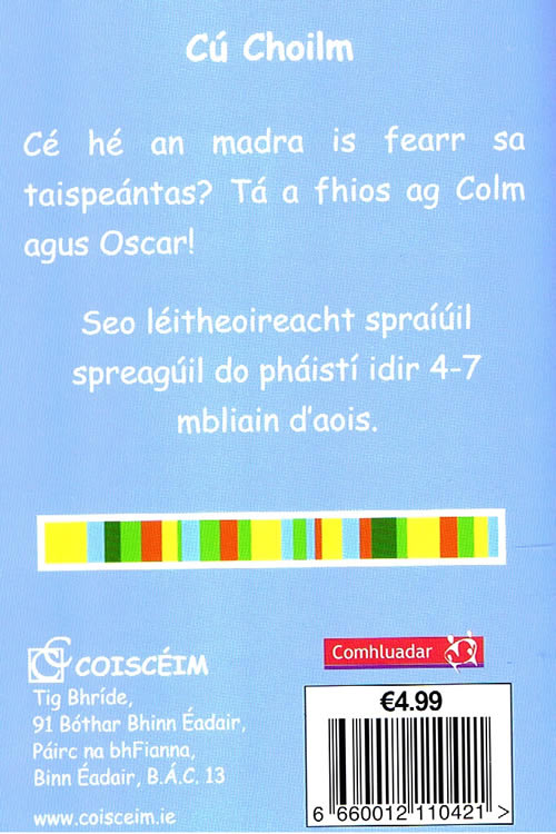 Cu Choilm Ar Scealta Seonaidh Ni Shiomoin Beginners Irish Learning Gaelic Childrens books 