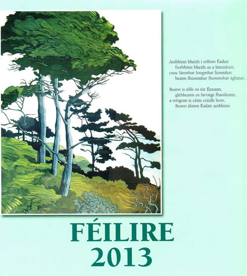 Féilire 2013 Calender 2013 Gaelic Calender2013 Calendre 2013