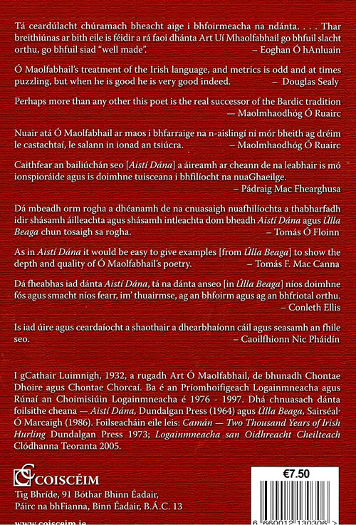 Noinini le Art O Maolfabhail Cnuasach filiochta Irish poetry