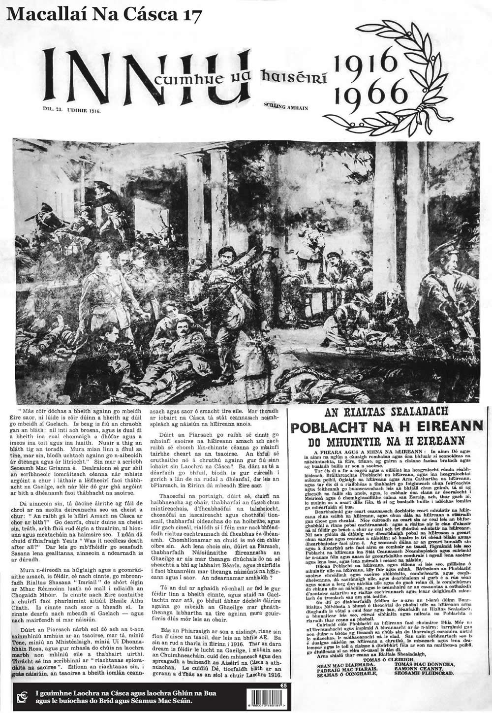 1916 Macallaí na Cásca 17 Imleabhar 23 Eagrán 1916 cuimhne na h-aiséirí Eagrán Comóradh 50 bliain