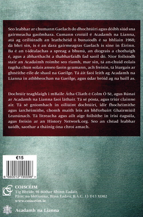 Dochtuiri an Dochais Stair Acadamh na Lianna 1968-2018 le Colm O Se