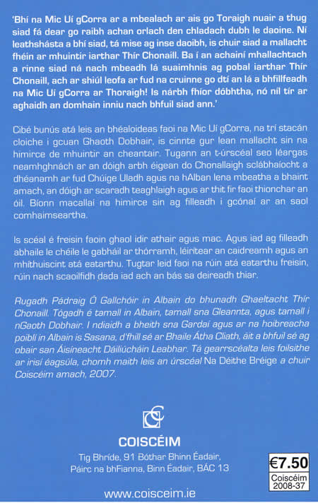 Seachran na Mic Ui gCorra Padraig O Gallchoir Ulster Tír Chonaill Gaoth Dobhair Oileán Thoraigh Tory Island