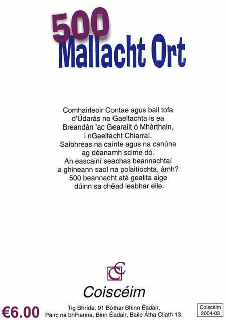 500 Mallacht Ort 500 Irish Curses Breandán Mac Gearailt Ciarraíó 