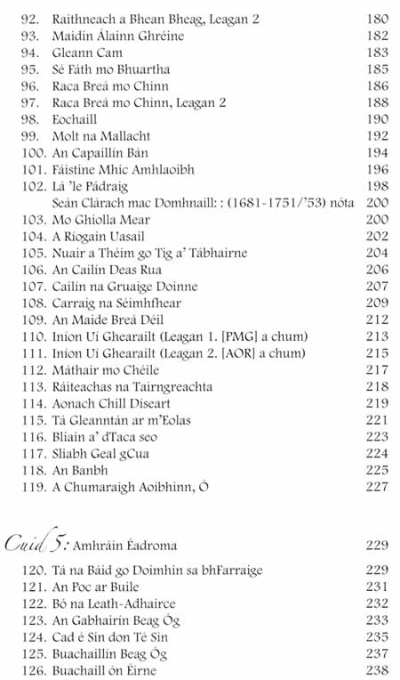 Inneacs Index An Blas MuimhneachAmhráin Éadroma An Poc ar Buille